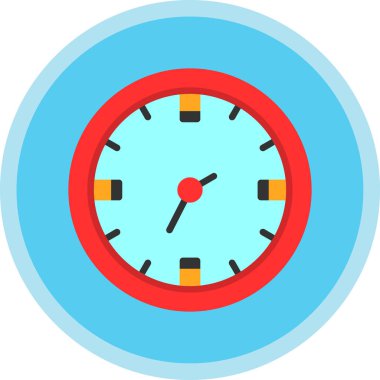 Saat. Web simgesi basit illüstrasyon                  