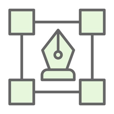 Modern yapı simgesinin vektör illüstrasyonu