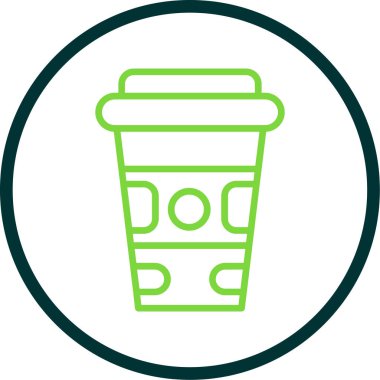 Kağıt bardak ağ simgesi, vektör illüstrasyonu. Kahve hazır. 