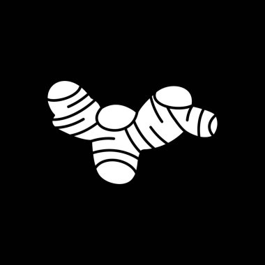 Bir çiçeğin siyah ve beyaz simgesinin beyaz arkaplanının vektör çizimi