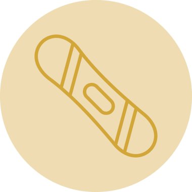 Snowboard web simgesi, vektör illüstrasyonu