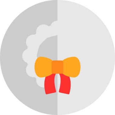 Noel çelengi logo simgesi, vektör illüstrasyonu 