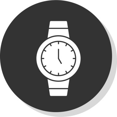 Kol saati simgesi, vektör illüstrasyonu 