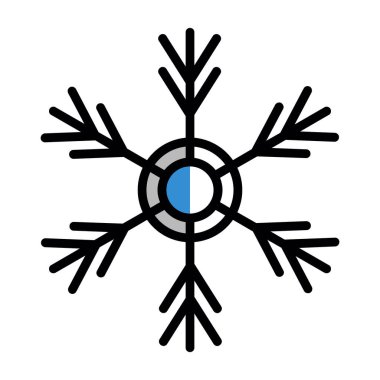 Kar tanesi simgesi, basit vektör çizim 