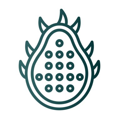 ejderha meyve simgesi, vektör illüstrasyonu basit tasarım 