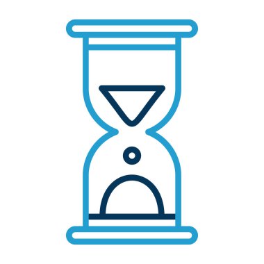 Kum saati. Basit web simgesi tasarımı. Vektör illüstrasyonu 