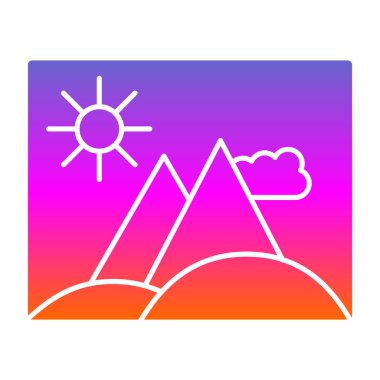 dağ ikonu vektör illüstrasyonu