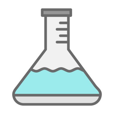Laboratuvar cam şişe izole edilmiş vektör illüstrasyon grafik tasarımı                      