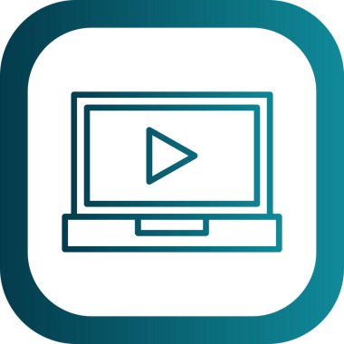 dizüstü bilgisayar simgesi, vektör illüstrasyonu basit tasarım