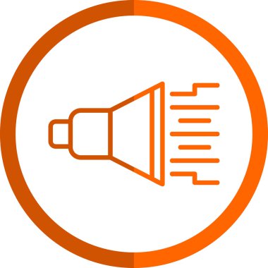 Megafon. Web simgesi basit illüstrasyon