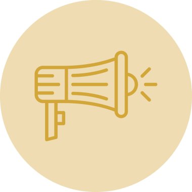 Megafon ikonu vektör illüstrasyonu