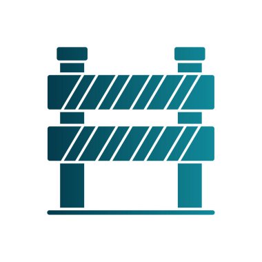 bariyer simgesi basit illüstrasyon