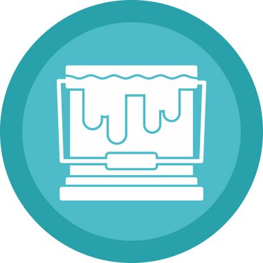 Boya Kovası çizilmiş simge sembolü, vektör illüstrasyonuName 