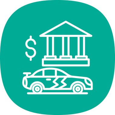 banka simgesi vektör illüstrasyonu