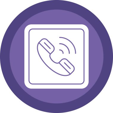 - Telefon. Web simgesi basit illüstrasyon 