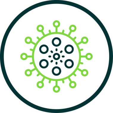 Corona virüs simgesi vektör illüstrasyonu