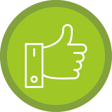 Elin başparmağında olsun. vektör illüstrasyonu 