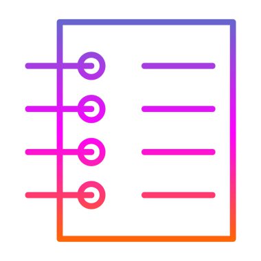 Grafik Defter simgesi vektör illüstrasyonu