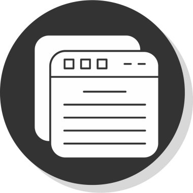 Belge. Web simgesi vektör illüstrasyonu