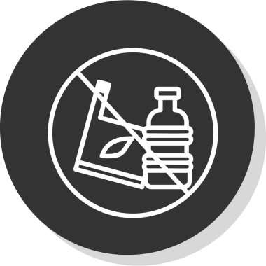 Su ikonlu su şişesi