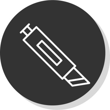 Cutter ağ simgesi vektör illüstrasyonu