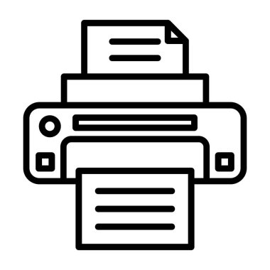 Yazıcı. Web simgesi basit tasarım