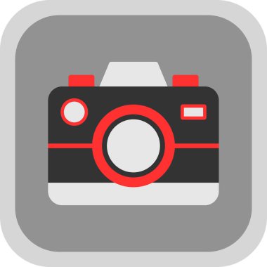 Fotoğraf makinası. Web simgesi basit illüstrasyon