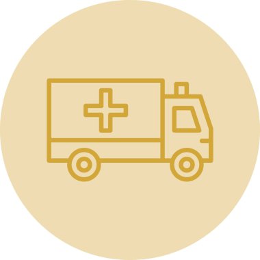 ambulans araba simgesi vektör illüstrasyonu