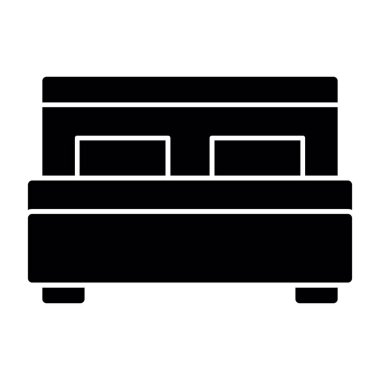 yatak ikonu vektör illüstrasyonu 