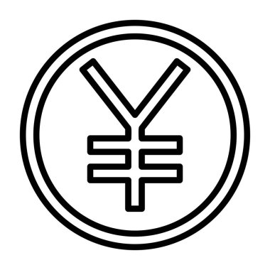 yen. Web simgesi basit tasarım