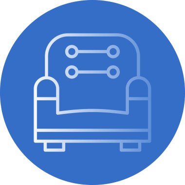 Kanepe. Web simgesi basit illüstrasyon