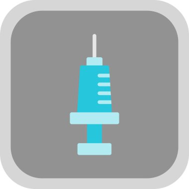 Şırınga. Web simgesi basit illüstrasyon                