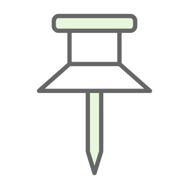 Pin simgesi, vektör illüstrasyonuna bas