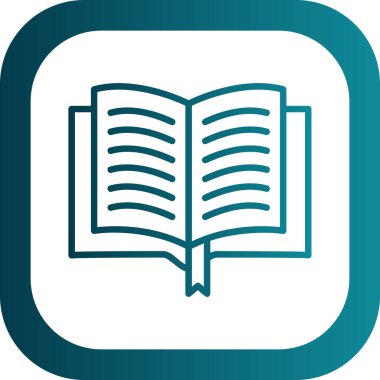 Kitap vektör simgesi, resimleme okunuyor