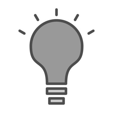 ampul simgesi, vektör illüstrasyonu 