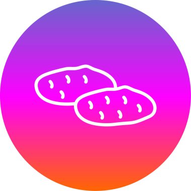 Patates. Web simgesi basit illüstrasyon 