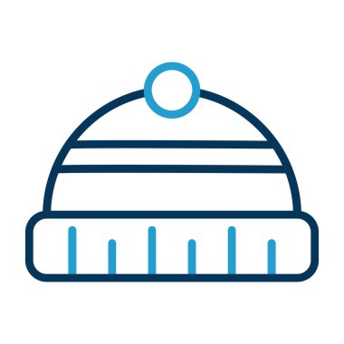 Kış vektör çizgisi simgesi, Noel ve Yeni Yıl sembolü