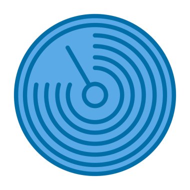 Radar modern simgesinin vektör illüstrasyonu              