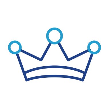 taç düz vektör simgesi 