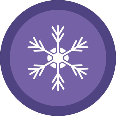 Kar tanesi simgesi, basit vektör çizim 