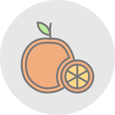 Turuncu simgenin vektör illüstrasyonu