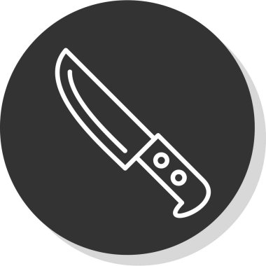 Bıçak düz simgesi, vektör illüstrasyonu 