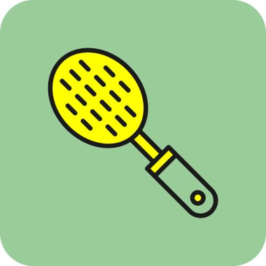 Slotted Spoon grafik web simgesi basit tasarım 