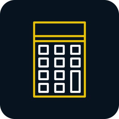 Basit Hesaplayıcı Simgesi, vektör illüstrasyonu