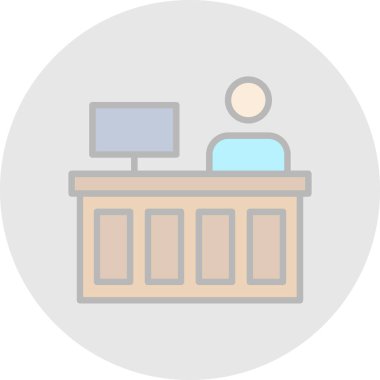 Resepsiyon simgesinin vektör illüstrasyonu