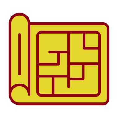 Şablon simgesi, vektör illüstrasyonu basit tasarım