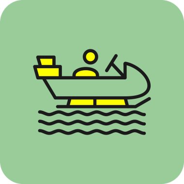 Gemi simgesi, vektör tasarımı