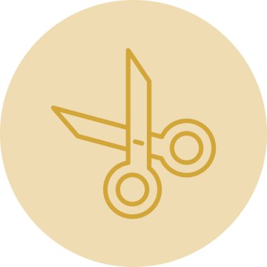 Makas vektör simgesi simgesi çizimi 