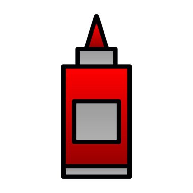 Yapıştırıcı web simgesi, basit vektör illüstrasyonu