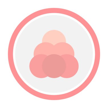 Kiraz. Web simgesi basit illüstrasyon